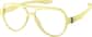Angle view of OptiFlex Aviator Glasses 1210522 in Yellow thumbnail