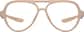 Front view of OptiFlex® Aviator Glasses 1210533 in Cream thumbnail