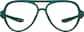 Front view of OptiFlex® Aviator Glasses 1210534 in Green thumbnail
