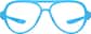 Front view of OptiFlex® Aviator Glasses 1210536 in Blue thumbnail
