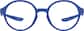 Front view of Kids' OptiFlex® Round Glasses 1210616 in Blue thumbnail
