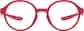 Front view of Kids' OptiFlex® Round Glasses 1210618 in Red thumbnail