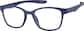 Angle view of OptiFlex Rectangle Glasses 1210716 in Blue thumbnail