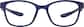 Front view of OptiFlex Rectangle Glasses 1210716 in Blue thumbnail