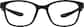 Front view of OptiFlex Rectangle Glasses 1210721 in Black thumbnail