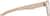 Side view of OptiFlex Rectangle Glasses 1210733 in Cream thumbnail