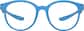 Front view of OptiFlex® Round Glasses 1210816 in Blue thumbnail