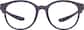Front view of OptiFlex Round Glasses 1210817 in Purple thumbnail