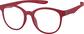 Angle view of OptiFlex® Round Glasses 1210818 in Red thumbnail