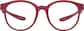 Front view of OptiFlex® Round Glasses 1210818 in Red thumbnail