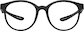 Front view of OptiFlex Round Glasses 1210821 in Black thumbnail