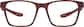 Front view of OptiFlex Square Glasses 1210918 in Red thumbnail