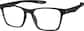 Angle view of OptiFlex Square Glasses 1210921 in Black thumbnail