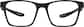 Front view of OptiFlex Square Glasses 1210921 in Black thumbnail