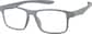Angle view of OptiFlex® Rectangle Glasses 1211012 in Gray thumbnail