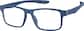 Angle view of OptiFlex Rectangle Glasses 1211016 in Blue thumbnail