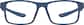 Front view of OptiFlex Rectangle Glasses 1211016 in Blue thumbnail