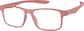 Angle view of OptiFlex Rectangle Glasses 1211019 in Pink thumbnail