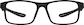 Front view of OptiFlex Rectangle Glasses 1211021 in Black thumbnail