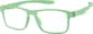 Angle view of OptiFlex Rectangle Glasses 1211024 in Green thumbnail