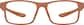 Front view of OptiFlex Rectangle Glasses 1211042 in Orange thumbnail