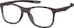 Angle view of Kids' OptiFlex Square Glasses 1211115 in Brown thumbnail