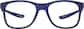 Front view of Kids' OptiFlex Square Glasses 1211116 in Blue thumbnail