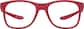 Front view of Kids' OptiFlex® Square Glasses 1211118 in Red thumbnail