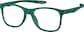 Angle view of Kids' OptiFlex Square Glasses 1211134 in Green thumbnail