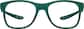 Front view of Kids' OptiFlex Square Glasses 1211134 in Green thumbnail
