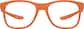 Front view of Kids' OptiFlex® Square Glasses 1211142 in Orange thumbnail