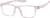 Angle view of OptiFlex Rectangle Glasses 1211219 in Pink thumbnail