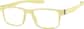 Angle view of OptiFlex Rectangle Glasses 1211222 in Yellow thumbnail