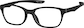 Angle view of Kids' OptiFlex Rectangle Glasses 1211321 in Black thumbnail