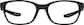 Front view of Kids' OptiFlex Rectangle Glasses 1211321 in Black thumbnail