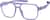 Angle view of OptiFlex Aviator Glasses 1211417 in Purple thumbnail