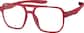 Angle view of OptiFlex® Aviator Glasses 1211418 in Red thumbnail