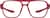 Front view of OptiFlex Aviator Glasses 1211418 in Red thumbnail