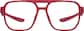 Front view of OptiFlex® Aviator Glasses 1211418 in Red thumbnail