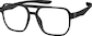 Angle view of OptiFlex Aviator Glasses 1211421 in Black thumbnail