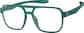 Angle view of OptiFlex Aviator Glasses 1211434 in Green thumbnail