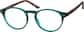 Angle view of Round Glasses 1211924 in Green thumbnail