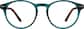 Front view of Round Glasses 1211924 in Green thumbnail
