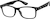 Angle view of Rectangle Glasses 1212021 in Black thumbnail