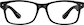 Front view of Rectangle Glasses 1212021 in Black thumbnail