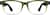 Front view of Rectangle Glasses 1212034 in Green thumbnail