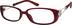 Rectangle Glasses 121218 in Red