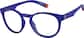 Angle view of Round Glasses 1212216 in Blue thumbnail