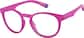 Angle view of Round Glasses 1212217 in Pink thumbnail