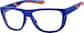 Angle view of Rectangle Glasses 1212316 in Blue thumbnail